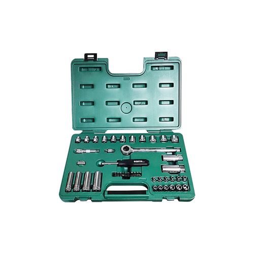 Jogo de Soquetes 1/4'' 3/8'' 44 peças mm SATA ST09527