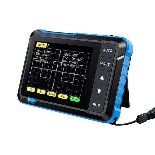 Osciloscópio Digital Portátil 1 Canal 200KHz 2,5MS/s LCD 2,8'' AUTO Type-C ±400V Novotest.br NTOP200